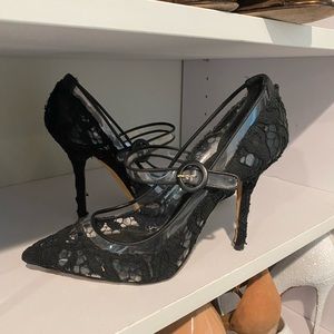 Dolce and Gabbana pvc and lace heels